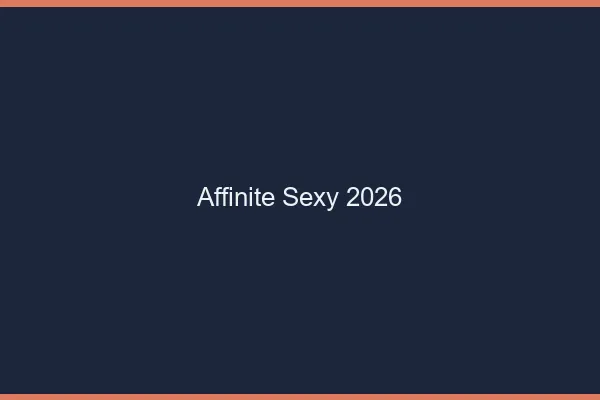 Affinité sexy 2026