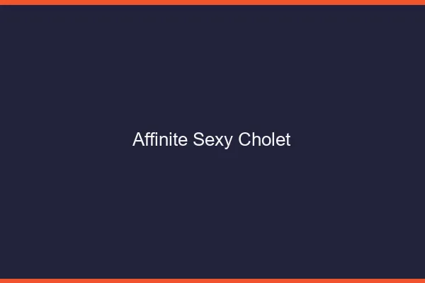 Affinité sexy Cholet