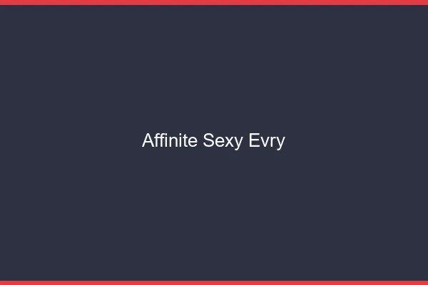 Affinité sexy Évry
