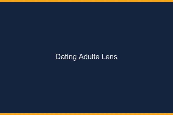 Dating adulte Lens