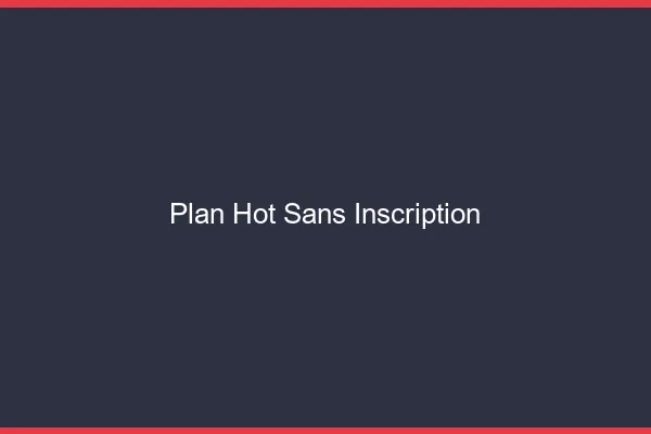 Plan hot sans inscription