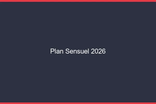 Plan sensuel 2026